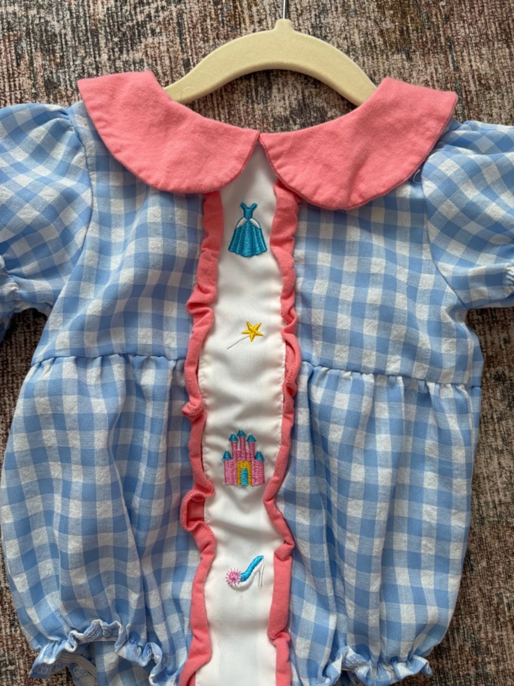 Disneys magic kingdom cinderella themed embroidered bubble